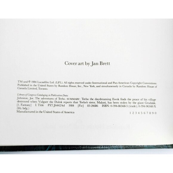 Return of the Jedi “The Adventures of Teebo” Joe Johnson HC 1984 First Printing - Picture 3 of 4